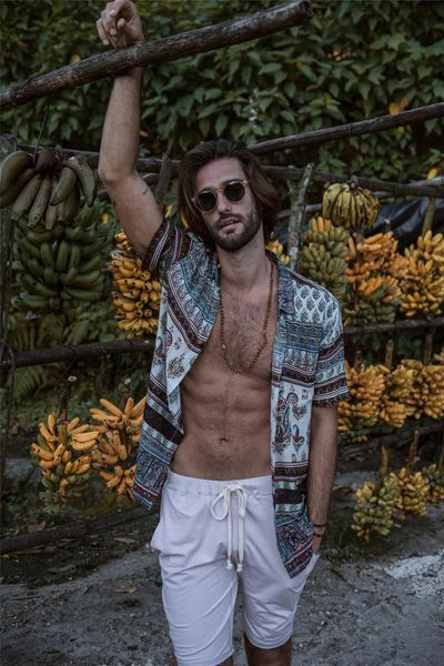 

hawaii mens designer summer рубашка с коротким рукавом печатный мужские рубашки платья cardiagn homme одежда, White;black