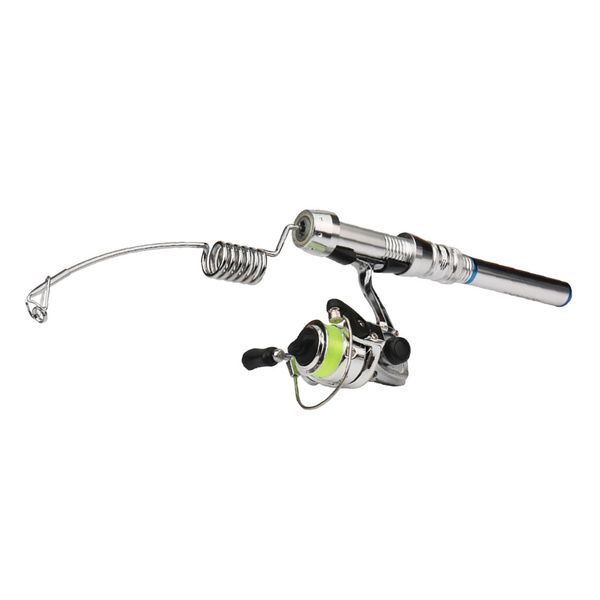 

stainless steel ice fishing combo kit micro spinning rod and reel combo