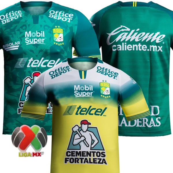 

2019 2020 leon soccer jersey 19 20 mexico liga mx club leon soccer shirts joel campbell rodolfo cota fernando navarro football shirt, Black;yellow