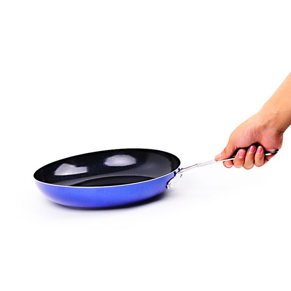 

practical blue diamond ceramic pan frying non-stick non toxic easy clean kitchen utensil cookware