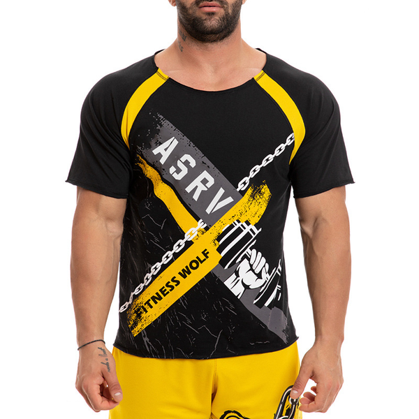 

running shirt basketball jersey mens dryfit tshirt sports fitness t shirt muscle t-shirts gym tee training workout shirts, Black;blue