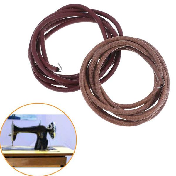 

72" 183cm leather belt treadle parts with hook for singer sewing machine 3/16" 5mm household home old sewing machines accessory, Black