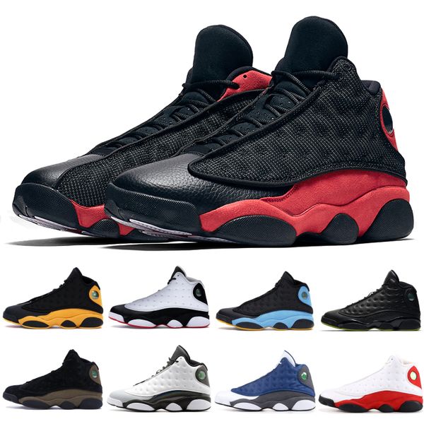 

wholesale new 13 mens basketball shoes atmosphere grey french blue nylon 13s sneakers women sports sneaker designer, White;red