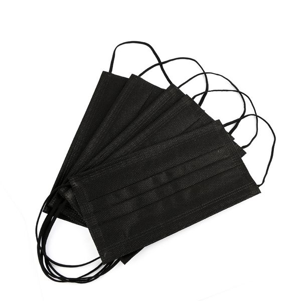 500pcs DHL Wholesale Anti-dust PM2.5 3 ply Black Face Mouth Party Masks Respirator Unisex Protection Fabric Dust Mask Boom2016