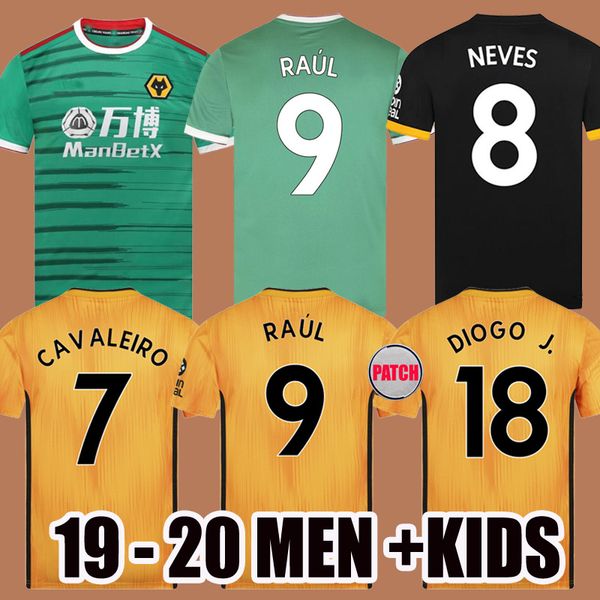 

2019 2020 Wolves NEVES RAUL Third Soccer Jersey 19 20 Wolverhampton Kit DIOGO J. maillots de foot Men + Kids Football shirts youth uniform