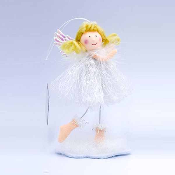 

christmas blonde hair angel girl cloth doll pendant creative xmas tree ornaments household cute decoration supplies