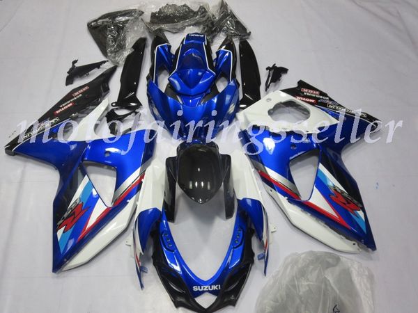 

new abs plastic fairings kit fit for suzuki gsxr600 gsxr750 gsx-r600 r750 k8 2008 2009 2010 injection mold blue white and red