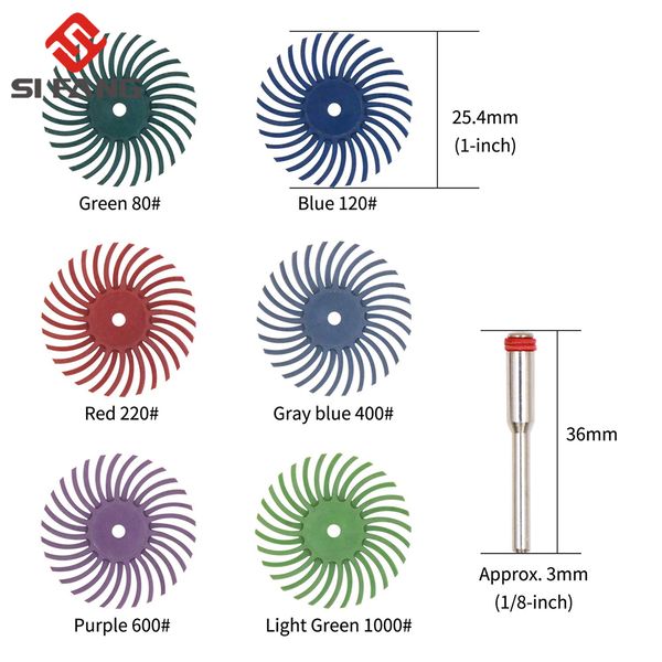 

10pcs 1" radial bristle disc abrasive brush for jewelry metal polishing rotary tool accessories
