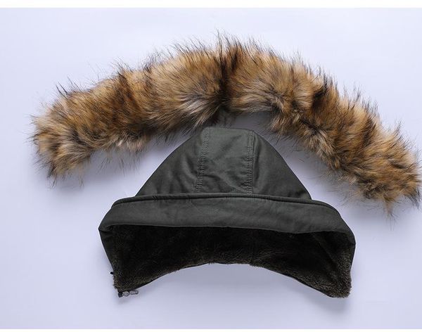 

для женщин зимние куртки 4 цвета длинные случайные хлопка с капюшоном пальто тонкий с капюшоном флис теплый пальто меховые шапки съемные дли, Black;brown