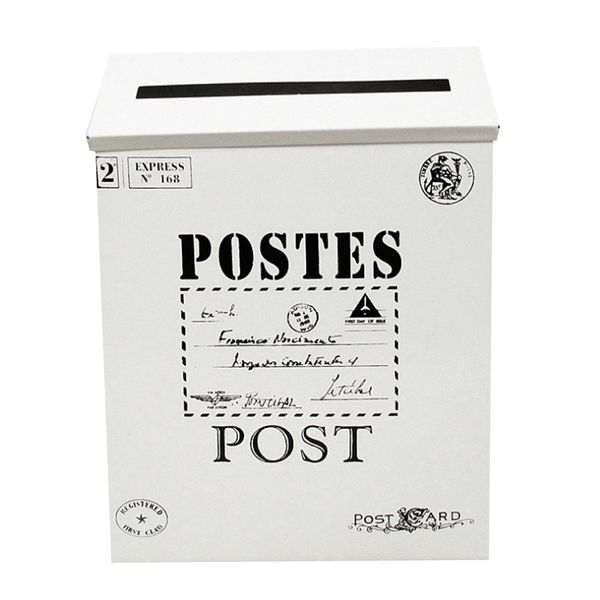 

galvanized iron post mail box letterbox outside magazines newspaper box