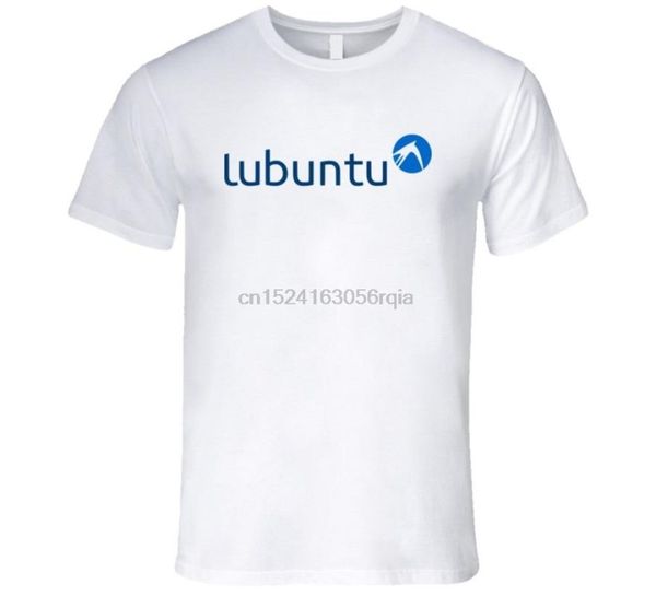 

футболка с логотипом lubuntu os linux, White;black
