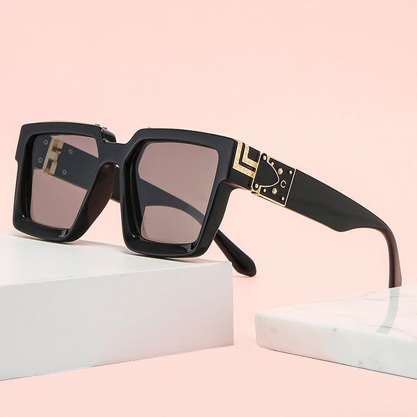 

2020 designer sunglasses luxury women retro big frame brand designer geometry sunglasses women shade fashion uv sunglasses, White;black