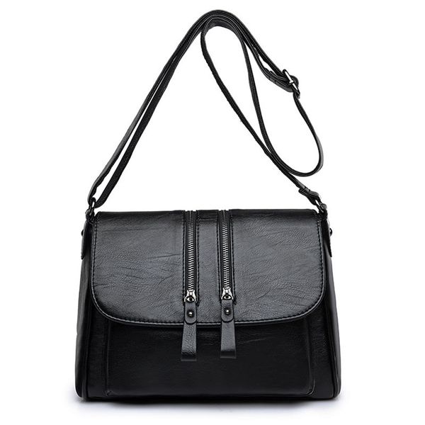 

fashion women's shoulder bags 2019 new leather large capacity solid color women handbag retro messenger bags female casual tote t200428