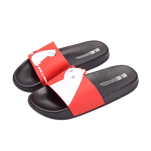 

cool fun 613361346135 cartoon animal parentchild slippers summer family three mouth indoor bathroom bath antiskid, Black