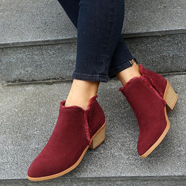 

autumn women boots cut outs low heels boots tassel zip fashion pointed toe short new plus size 35-43 comfortable1, Black