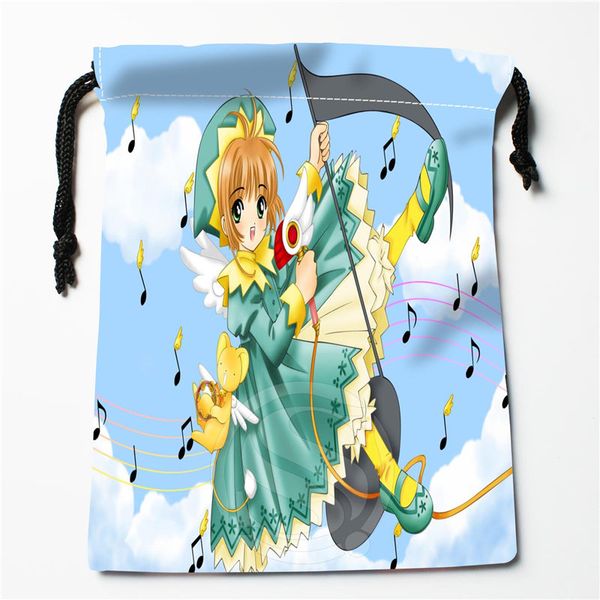

new sailor moon printed storage bag 27x35cm satin drawstring bags compression type bags customize your image gifts