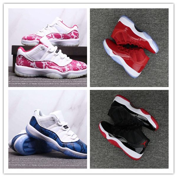 

new 11 low navy blue pink light bone snakeskin men women basketball shoes 11s prem hc 45 snakeskin sports sneakers with box