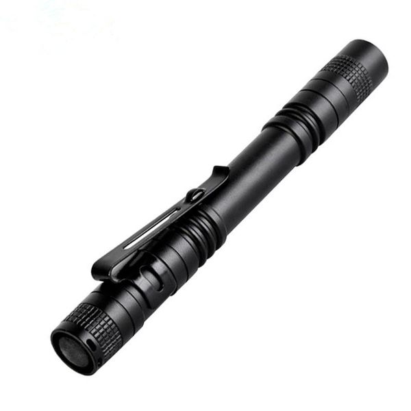 Nome dell'articolo wholesale Pen Light LED Mini alluminio piccola torcia elettrica potente torcia 1 modalità 300LM torcia portatile tascabile esterna con clip per penna