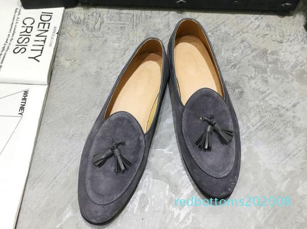 

brand designer fashion pig leather tassel pendant bowtie formal shoes male homecoming dress wedding prom opera slipper shoes r8, Black