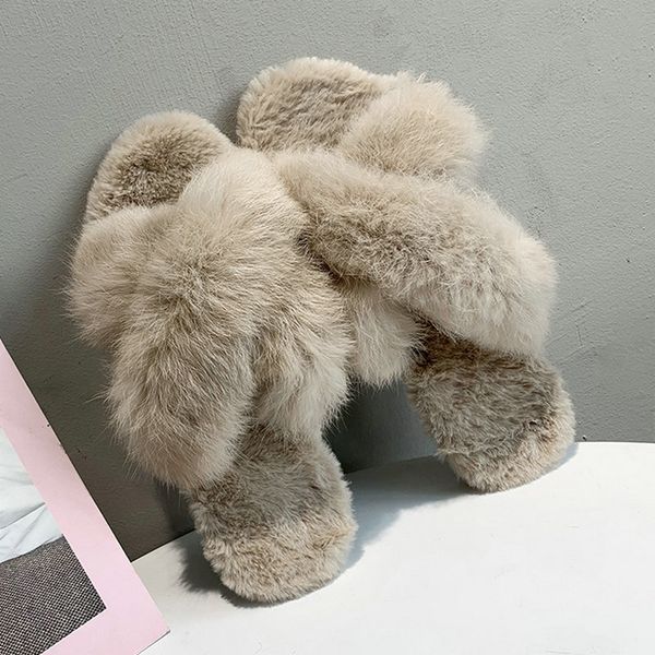 

size 35-50 nice new autumn women simple flip flops flat heels classic style fur shoes woman lady inside use slippers, Black