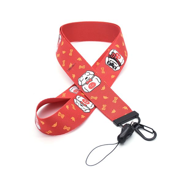 

30pcs/lot pet dog lanyard id holder watercolor red ribbon lanyards mobile phone badge holder hang rope lariat key ring c148, Silver
