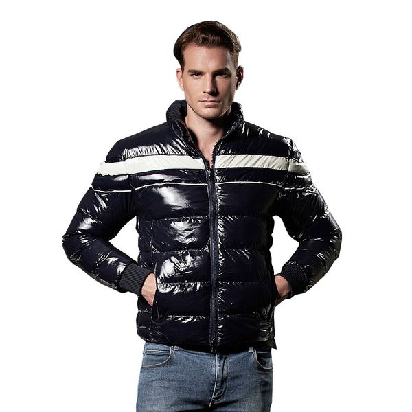 

us size 2019 winter fashion slim fit short down jacket male windproof coldproof windbreaker male thicken warm parka coats 080207, Black