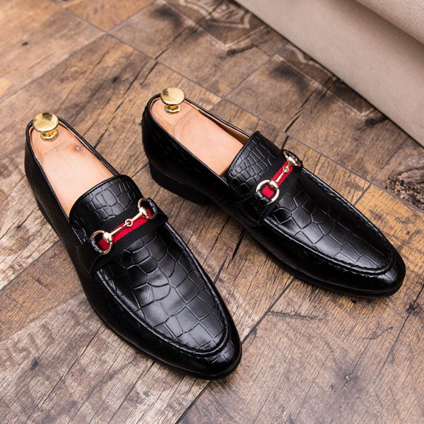 

new style soft shoes, men's shoes, casual party formal shoes, Black