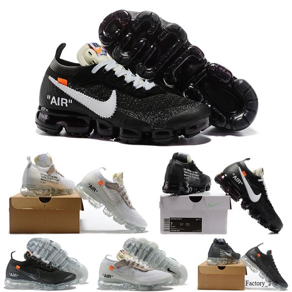 

2018 OFF-WHITE x Nike Air VaporMax 2.0 2019 Мужские кроссовки 2018. 2.0 испаряются мужчин Макс женщин на воздушной подушке Desinger белые спортивные туфли Chaussures Zapatos де