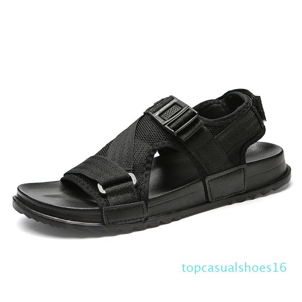 

summer sandals men shoes slippers flip flops soft casual shoes male sandalias tiras tacon zapatillas hombres baratas 2019 t16, Black
