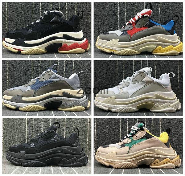 

2020 chaussures new fashion paris triple-s dad designer shoes platform sneakers triple s mens womens tripler casual sports trainers zapatos, Black