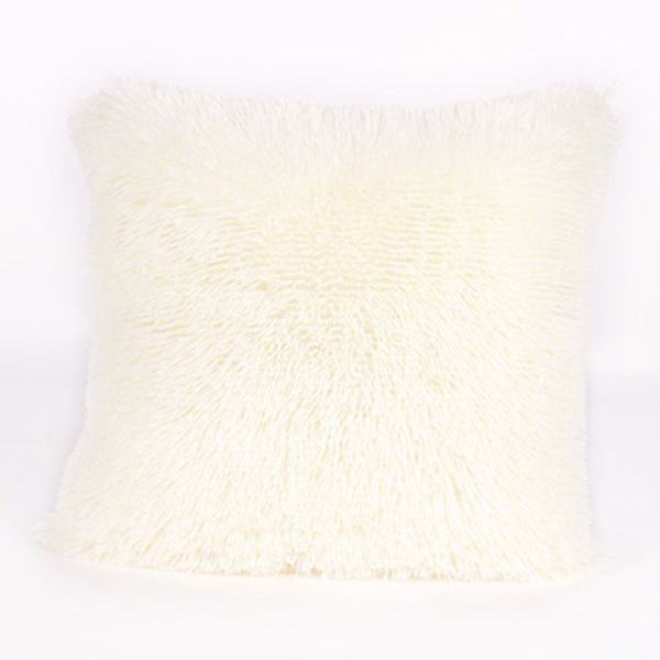 

throw home decor soft fur fluffy sofa pillow plush luxury cushion cover 40*40cm