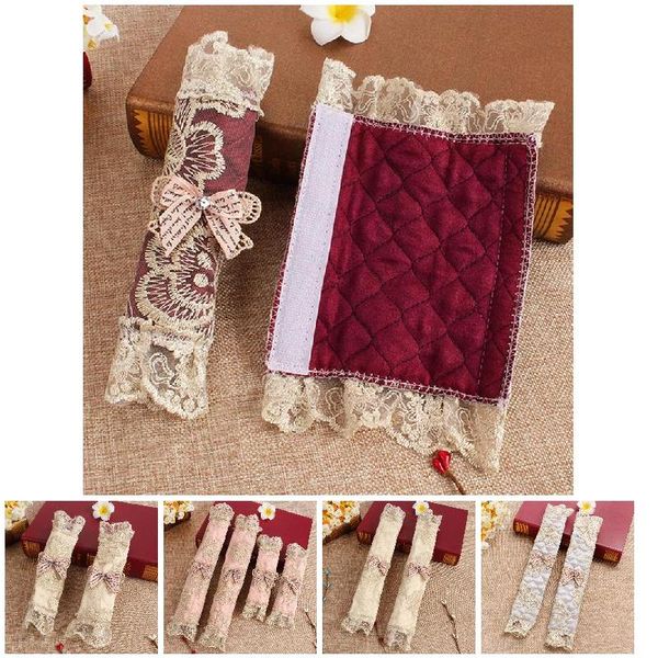 

2pcs/set lace fridge handle cover refrigertor door microwave oven decorations ti99