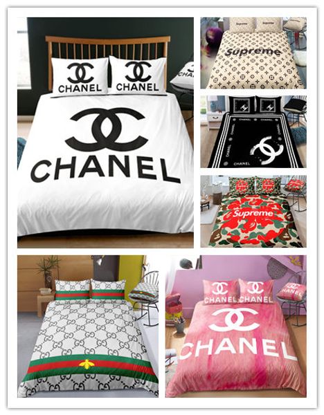 

3d fa hion logo printing duvet cover et with pillowca e et 2 3 pc