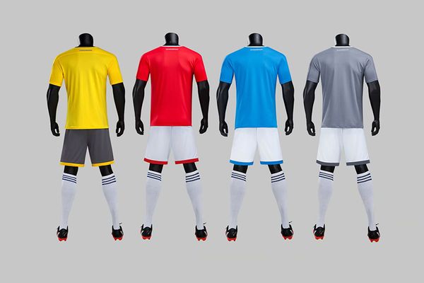 

2019 men training football sets with shorts uniforms reversible football jerseys for that home and away look kits sports b30-19, Black;red
