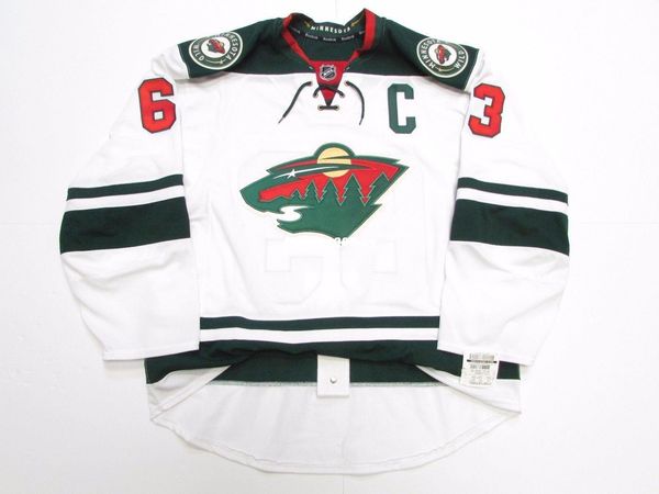 

custom sawyers 63 minnesota wild edge 2.0 7287 jersey stitch add any number any name mens hockey jersey xs-6xl, Black;red