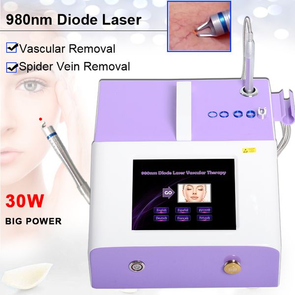 

portable 980nm diode laser vascular therapy machine vein removal device red blood vessels spider vein removal 980nm laser machine