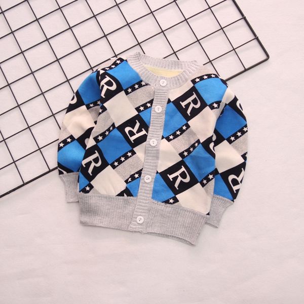 

2019 new baby sweaters autumn winter knitted cardigan plus thick velvet warm kids clothes boys girls sweater casual outerwear, White