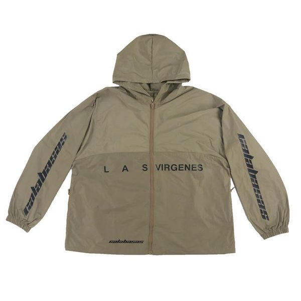 

calabasas season5 virgenes oversize куртки мужские повседневные свободные модные пальто ветровка водонепроницаемая куртка, Black;brown
