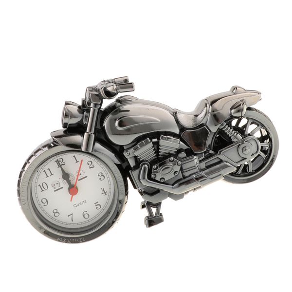 

novel motorcycle clock model art craft hobby toy gift home desk office decor