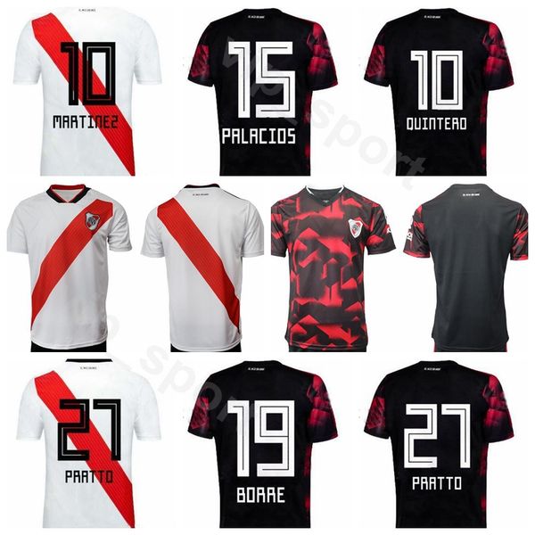 

club atletico ca river plate 10 quintero jersey 2019 2020 men soccer 19 borre 7 suarez 23 ponzio football shirt kits s-xxl, Black;yellow