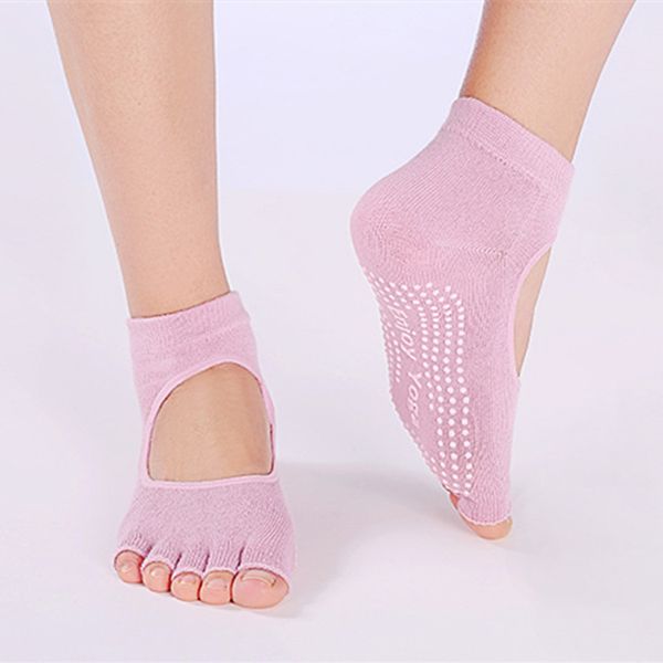 

2020 женщин йога носков половина toe non скольжению ladies массаж спорт носки половина пальцы хлопок разминка упражнение бег шланг