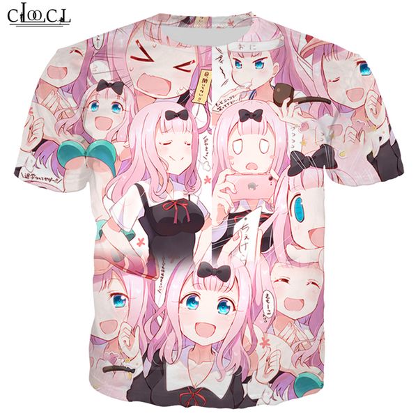 

кагуя sama love is war футболка мужчины женщины 3d печати anime girl fujiwara chika личность креатив пары tops s-5xl, White;black