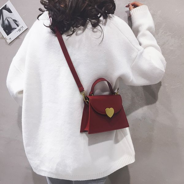 

korean version of cute small bag women's bag new 2019 texture portable messenger shoulder small square