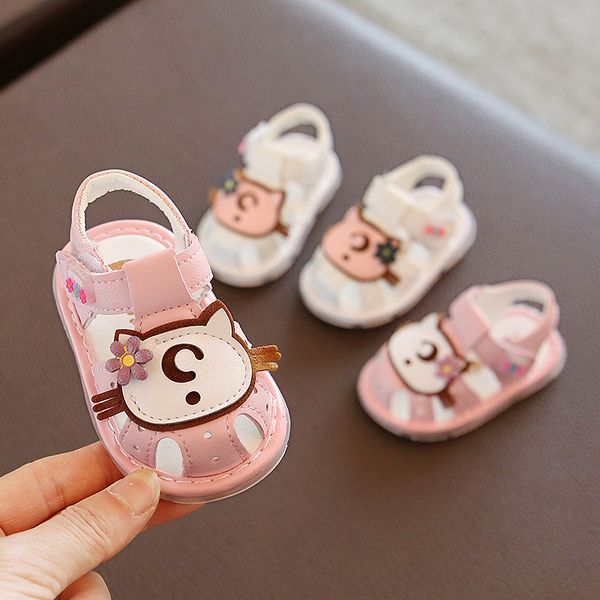

детские сандалии 2020 love girl baby мигающие сандалии 0-1-2 лет сандалии, Black;red