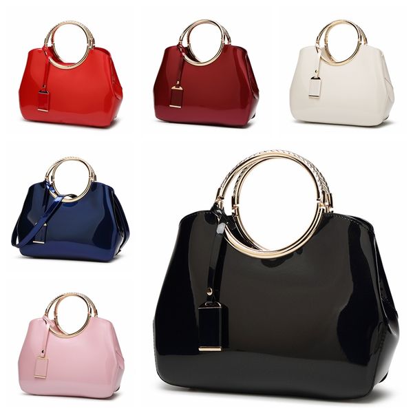

new designer patent leather handbags glossy fashion bride bag wedding bright leather portable women's shoulder slung stereotypes packag