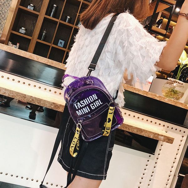 

1pc shipping bag handbag shoulder bags backpack small mini bag fashion summer pvc plastic transparent clear waterproof pocket
