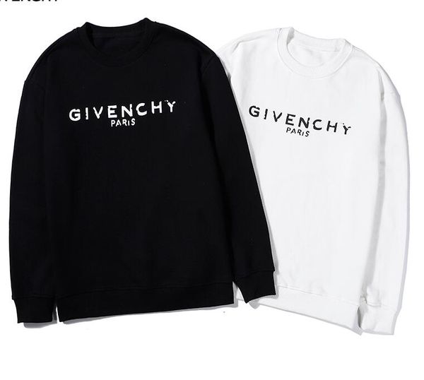 

19ss mens от дизайнеров толстовка толстовка мужчины женщины свитер белый черный балахон с длинным рукавом пуловер толстовки streetwear мода, Black