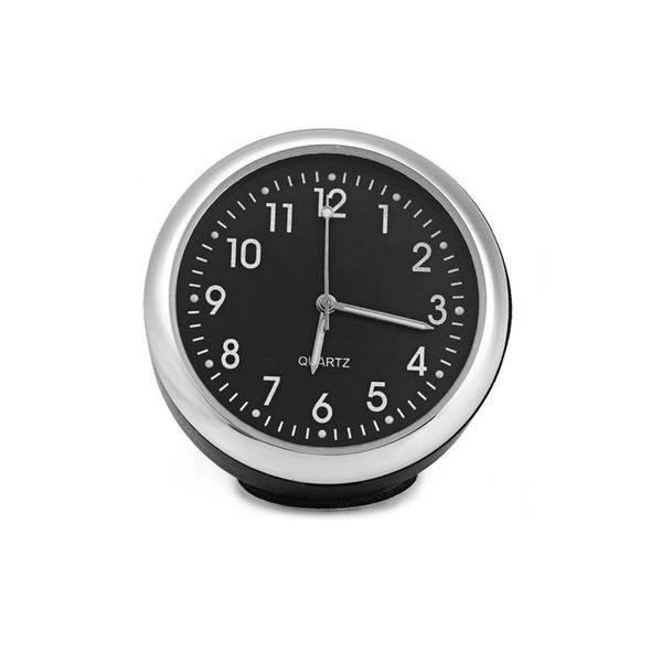 

removable mini luminous auto car kit quartz clock in car decor small gift black