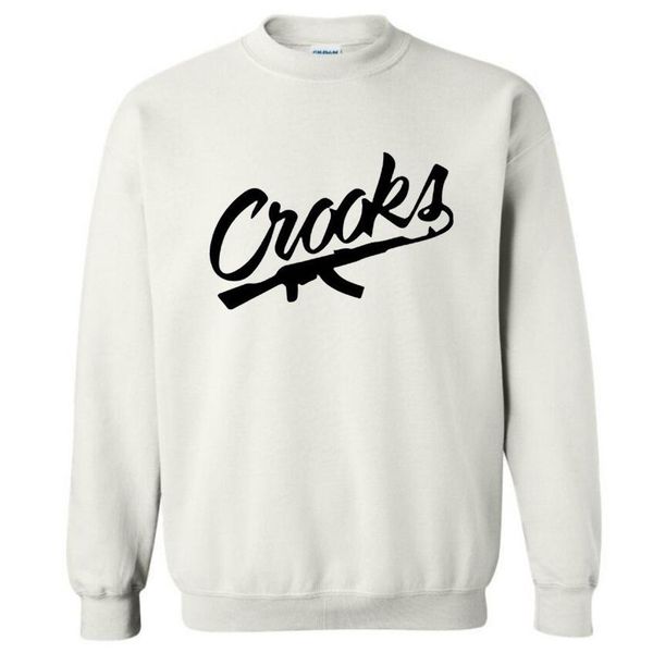 

fashion new brand mens skateboard hoodies crooks and castles men hip hop sweatshirts fleece hoody pullover sportswear plus size, Black