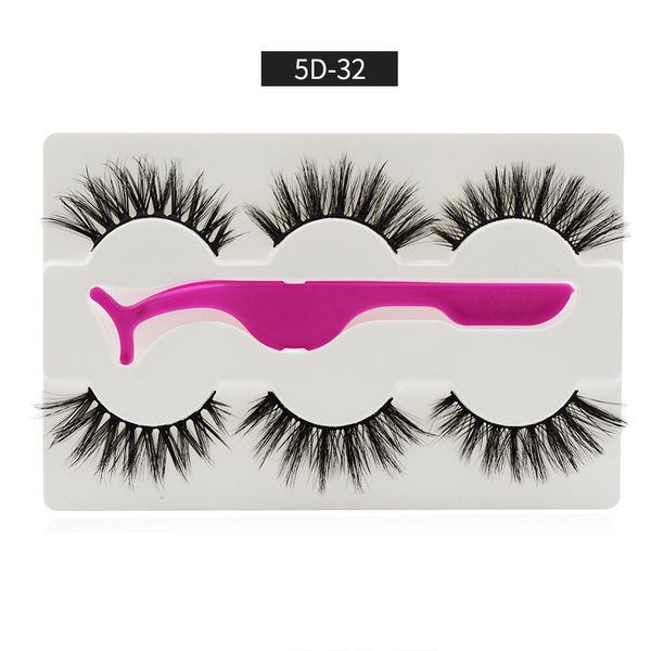 

Hot 5D Handmade Reusable Eyelashes Faux Mink Eyelashes Natural Makeup Mink Lashes With 1 tweezer Cruelty Free Lashes Popular False Lashes